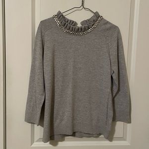 Talbots embellished neck sweater